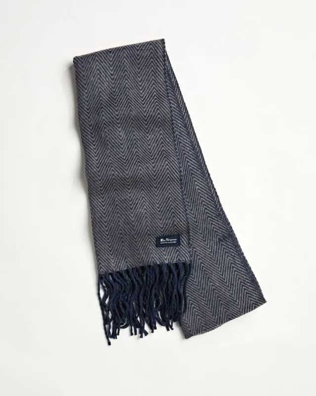 Signature Herringbone Scarf sold by Ben Sherman