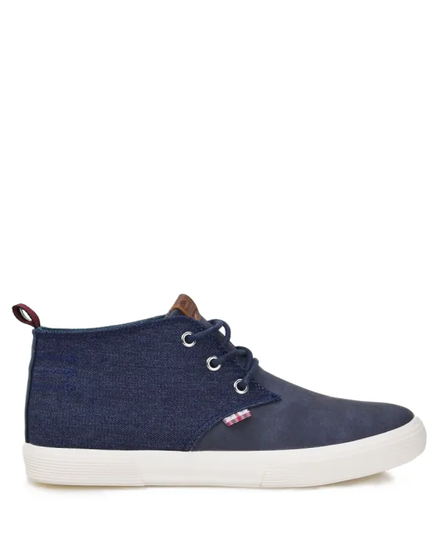 Bradford Denim/Suede Chukka - Navy sold by Ben Sherman