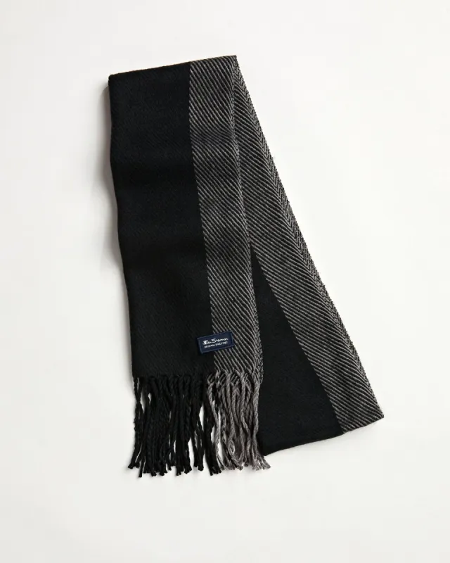 Signature Striped Herringbone Scarf sold by Ben Sherman