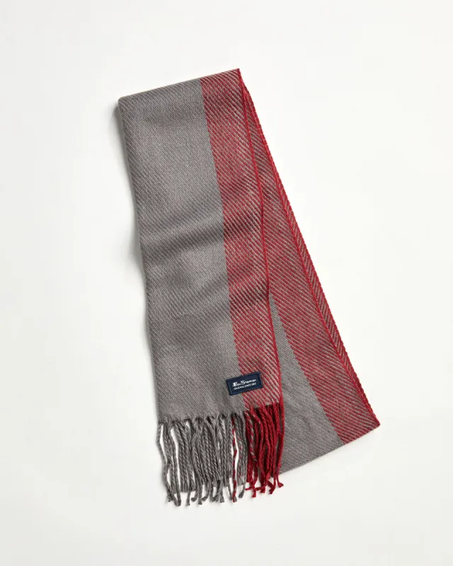 Signature Striped Herringbone Scarf sold by Ben Sherman