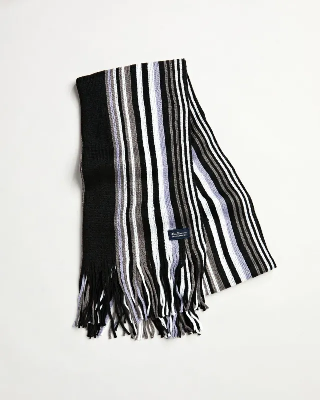 Signature Rochelle Knit Striped Scarf sold by Ben Sherman