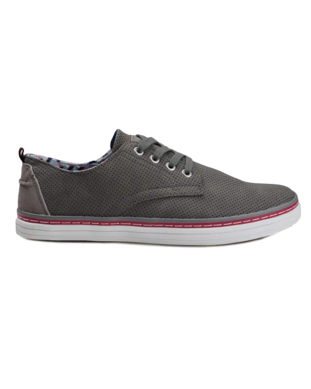 Bulldog Derby Plain Toe Shoe - Dark Grey sold by Ben Sherman