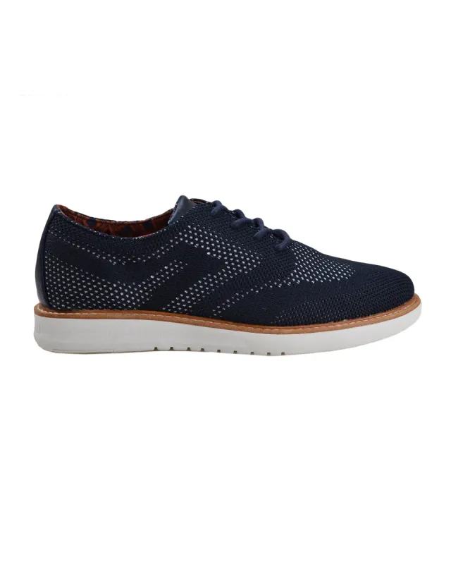 Nu Flyknit Casual Wingtip Shoe - Navy Blue sold by Ben Sherman