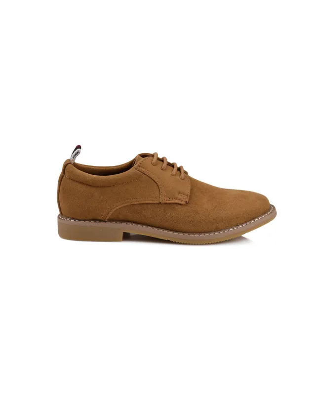 Boys' Brent Plain-Toe Oxford Shoe - Tan sold by Ben Sherman
