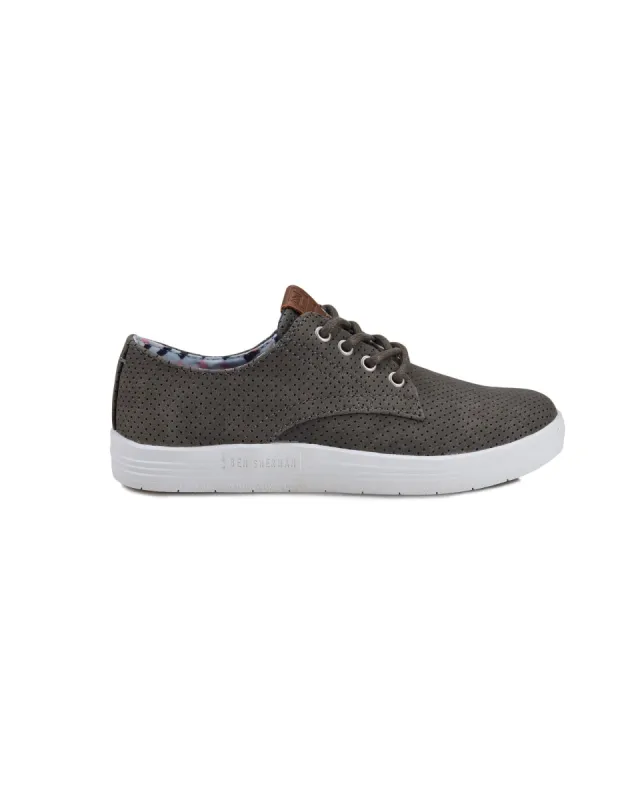 Boys' Payton Perforated Sneaker - Grey made by Ben Sherman