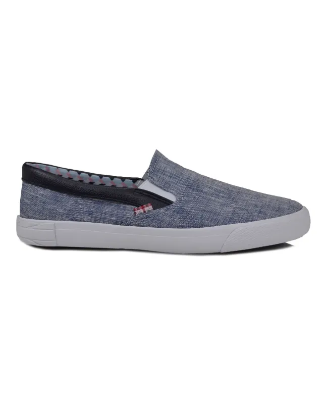 Pete Slip-On Sneaker - Navy Linen sold by Ben Sherman
