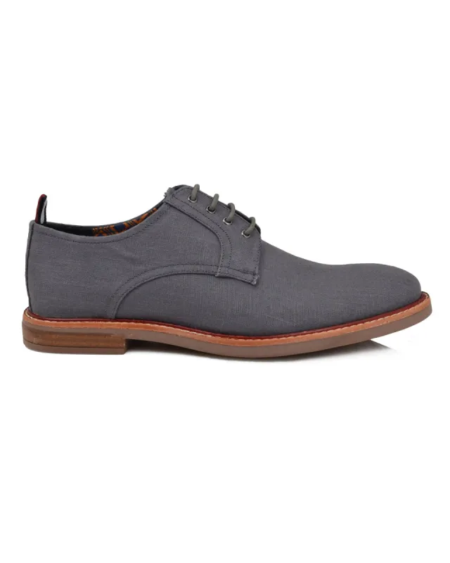 Birk Plain-Toe Derby - Charcoal sold by Ben Sherman
