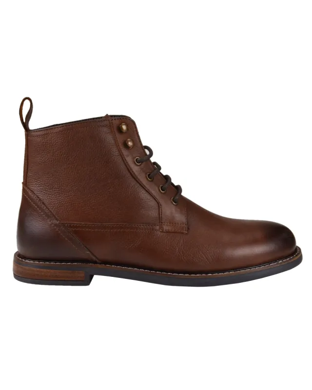 Brent Leather Plain-Toe Boot - Dark Brown sold by Ben Sherman