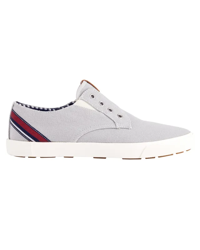 Pete Laceless Canvas Sneaker - Light Grey sold by Ben Sherman
