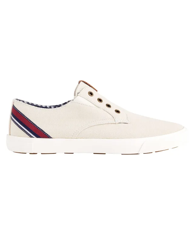 Pete Laceless Canvas Sneaker - Stone sold by Ben Sherman