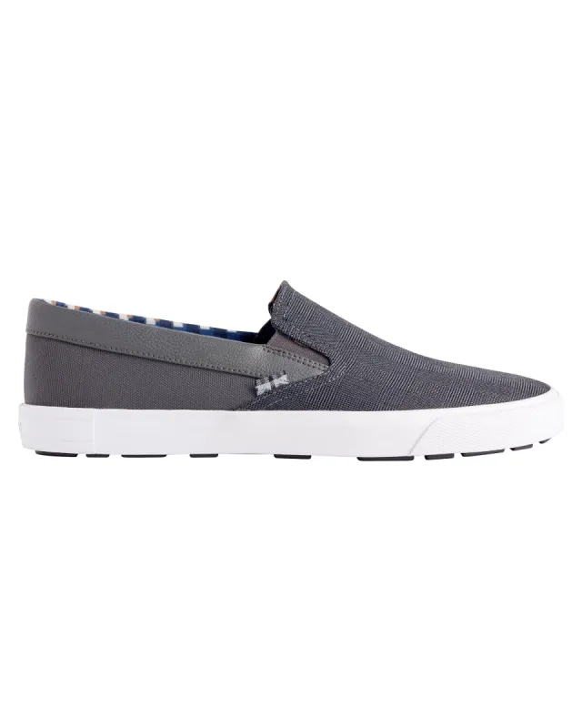 Pete Chambray Slip-On Sneaker - Grey sold by Ben Sherman