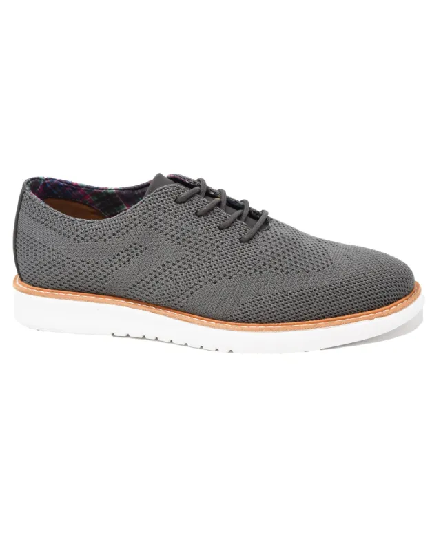 Nu Flyknit Casual Wingtip Shoe - Dark Grey sold by Ben Sherman