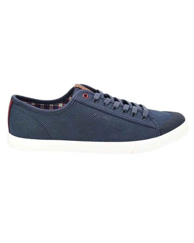 Eddie Script Lace-Up Sneaker - Navy sold by Ben Sherman