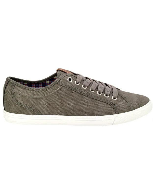 Chandler Lo Vegan Leather Sneaker - Grey sold by Ben Sherman