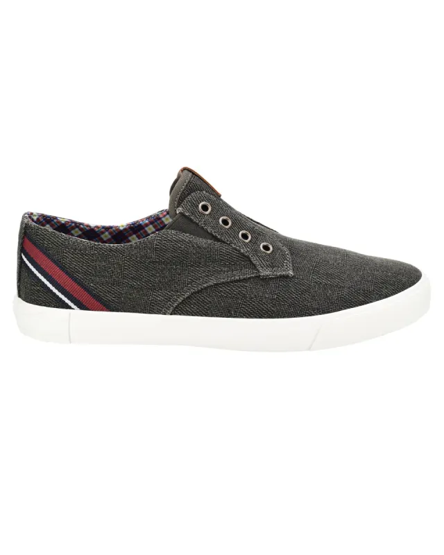 Pete Laceless Textile Sneaker - Black sold by Ben Sherman