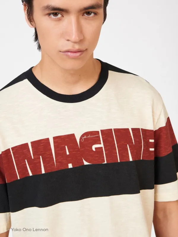 Lennon "Imagine" Block Stripe Tee sold by Ben Sherman
