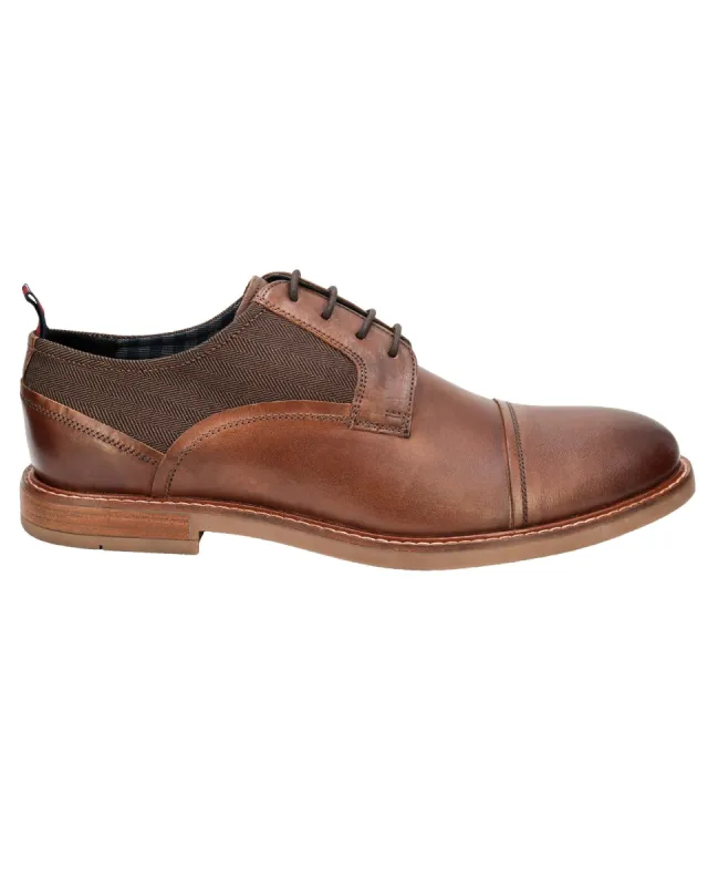 Birk Cap-Toe Lace-Up Shoe - Brown sold by Ben Sherman
