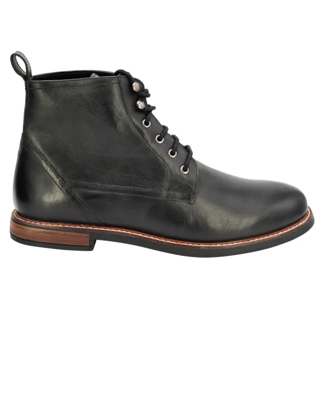 Birk Plain-Toe Boot - Black sold by Ben Sherman
