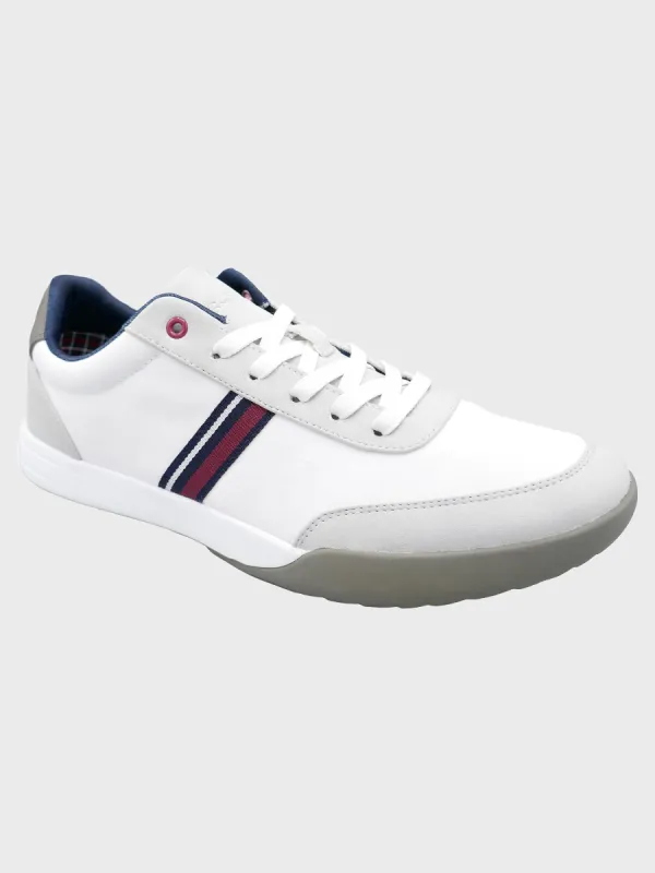 Racer Old School Mod Stripe Jogger Sneaker - White made by Ben Sherman