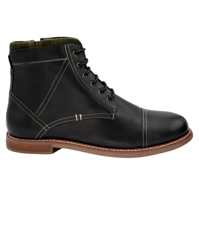 Leon Cap-Toe Lace-Up Boot - Black sold by Ben Sherman