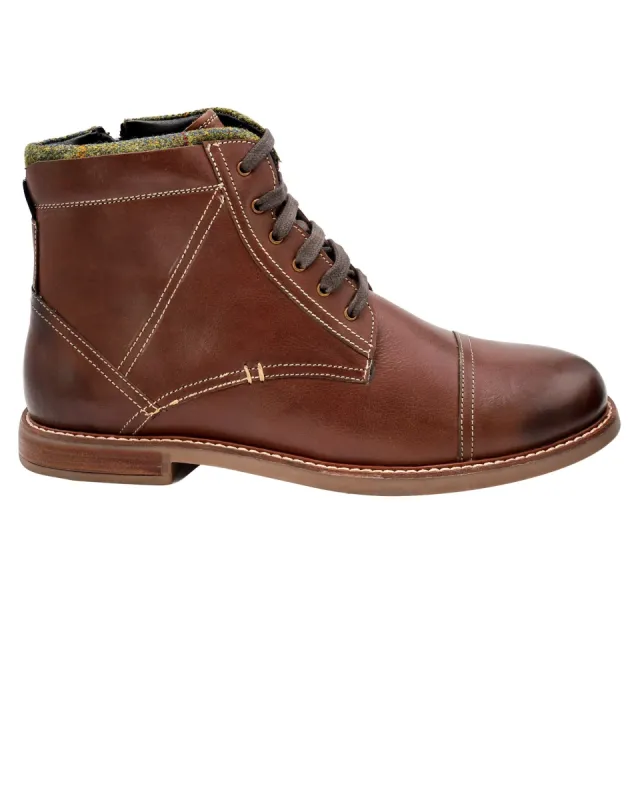 Leon Cap-Toe Lace-Up Boot - Brown sold by Ben Sherman