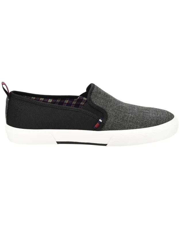 Bradford Mixed-Textile Slip-On Sneaker - Black sold by Ben Sherman