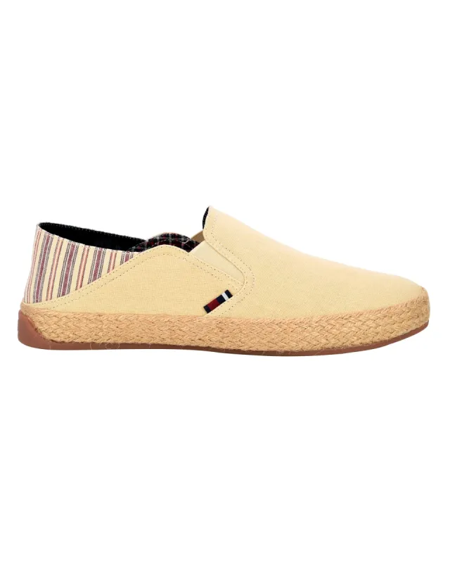 Prill Heel Slip Canvas Striped Slip-On - Natural sold by Ben Sherman