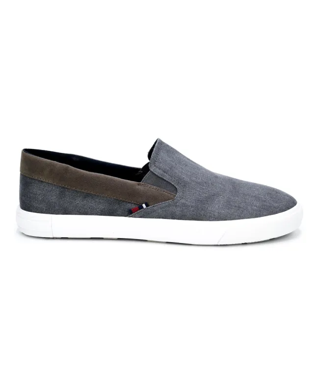 Pete Canvas Slip-On Sneaker - Grey sold by Ben Sherman