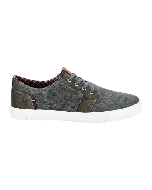 Pete Oxford Lace-Up Sneaker - Charcoal sold by Ben Sherman