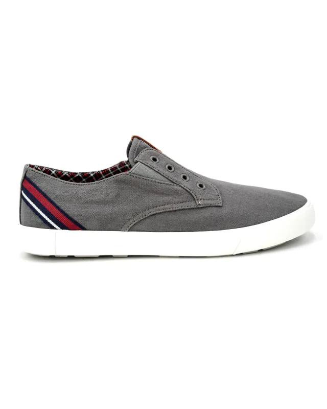 Pete Laceless Linen Sneaker - Grey sold by Ben Sherman