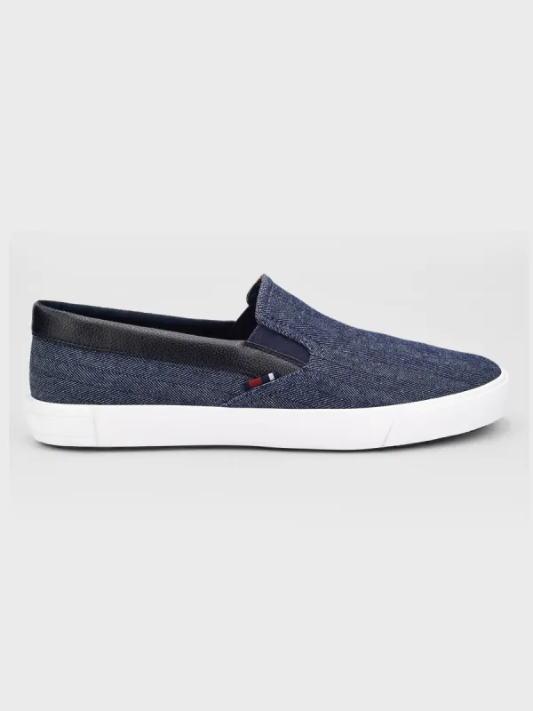 Pete Slip On Denim Sneaker - Navy Denim sold by Ben Sherman