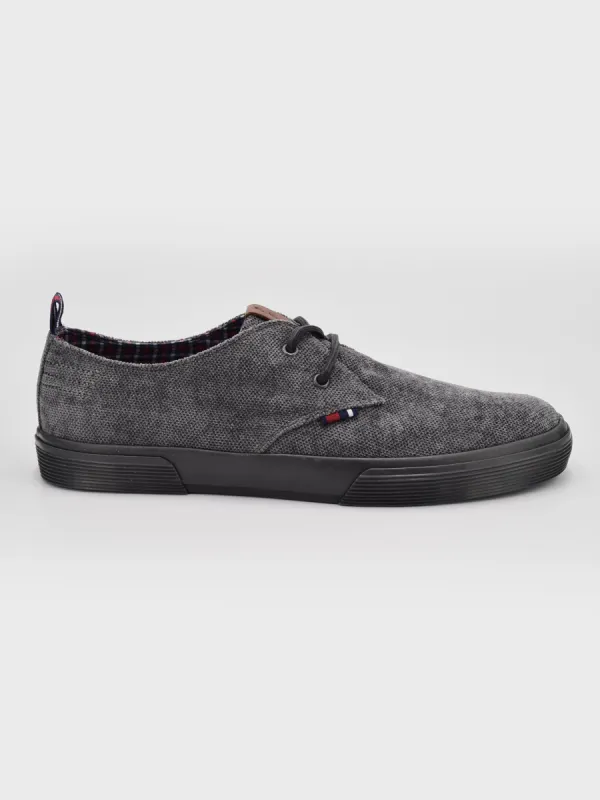 Bradford Brushed Cotton Sneaker - Charcoal sold by Ben Sherman