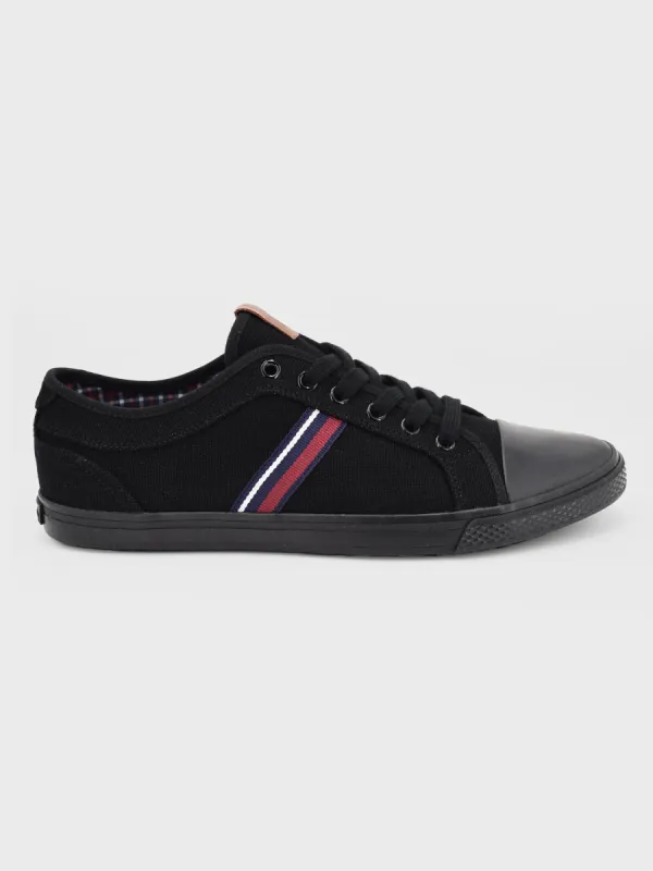 Brayson Mod Stripe Sneaker - Black sold by Ben Sherman