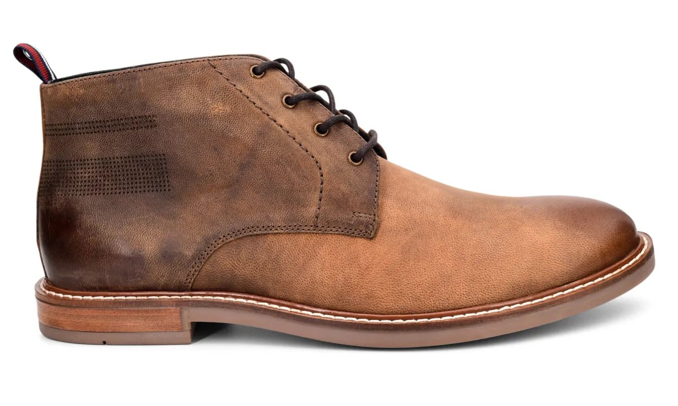 Birk 4-Eye Leather Chukka - Tan sold by Ben Sherman
