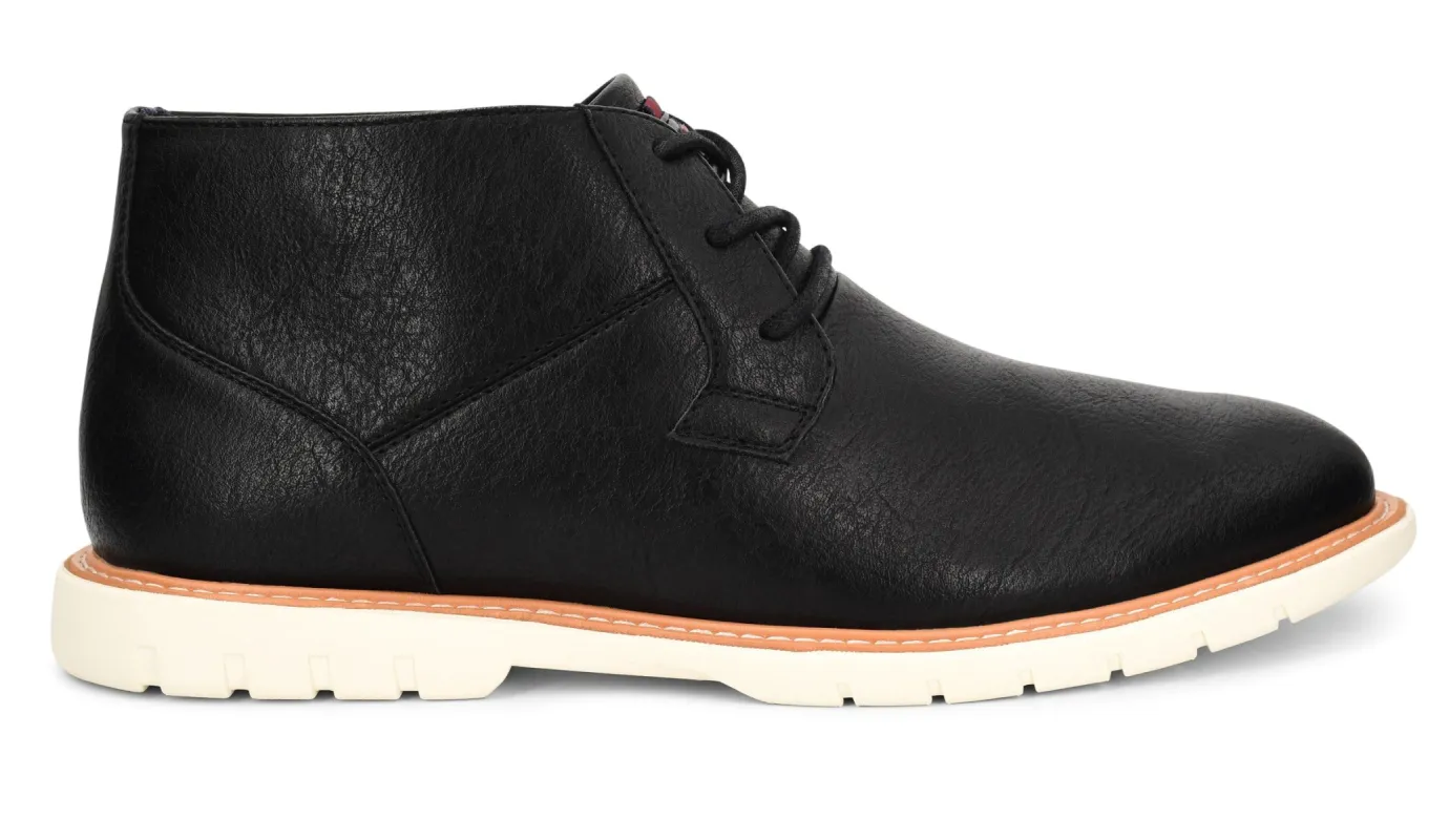 Kirk 3-Eye Leather Chukka - Black sold by Ben Sherman