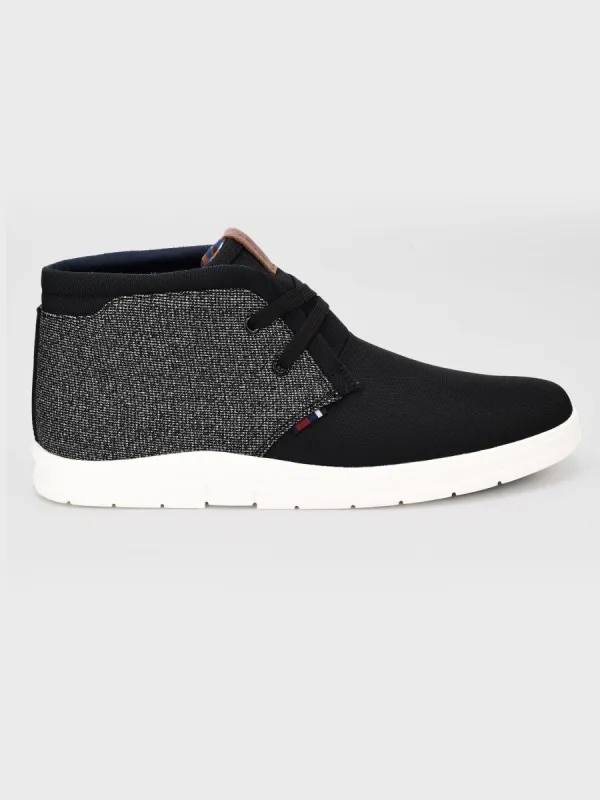 Lyle Mixed Media Lace-Up Chukka - Black sold by Ben Sherman
