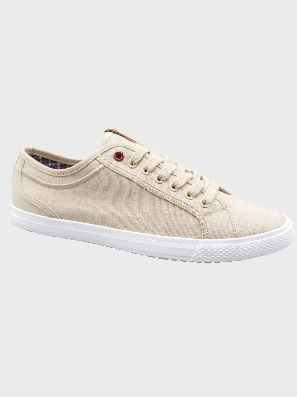 Chandler Lo Top Lace-Up Sneaker - Natural sold by Ben Sherman