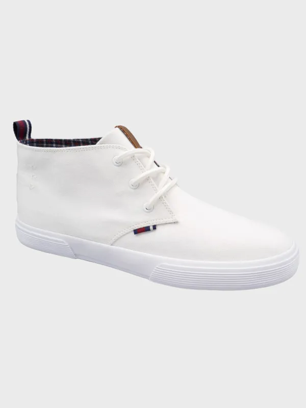 Bradford Chukka Canvas Sneaker - White sold by Ben Sherman
