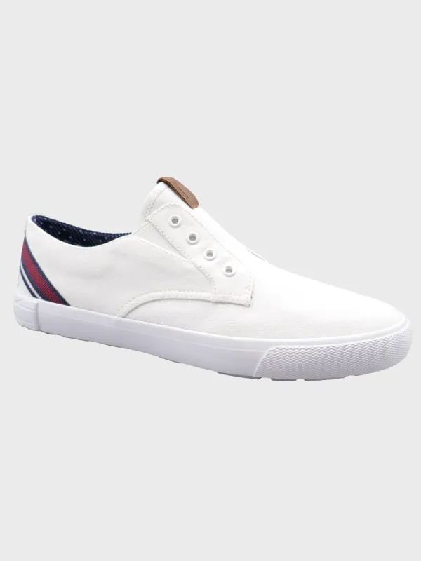 Pete Slip-On Canvas Sneaker - White sold by Ben Sherman