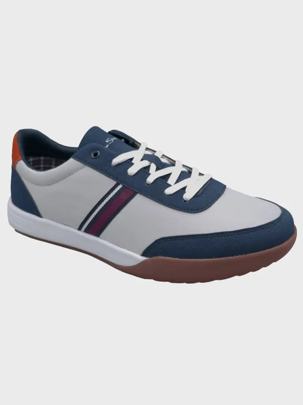 Racer Old School Mod Stripe Jogger Sneaker - Navy made by Ben Sherman