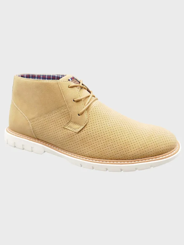 Kirk 3-Eye Leather Chukka - Tan sold by Ben Sherman
