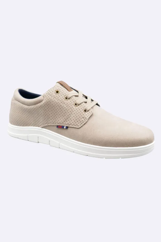 Lyle Textured Lace-up Oxford Shoe - Tan sold by Ben Sherman