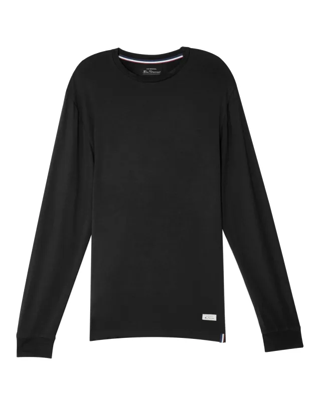 Men's Long-Sleeve Lounge Tee - Black sold by Ben Sherman
