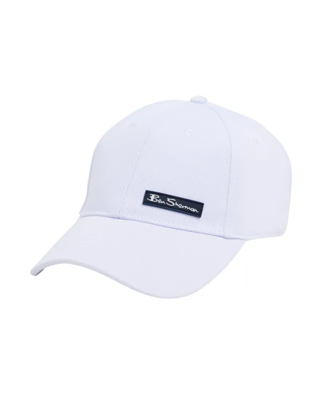 Patch Logo Mesh Sport Hat - White sold by Ben Sherman