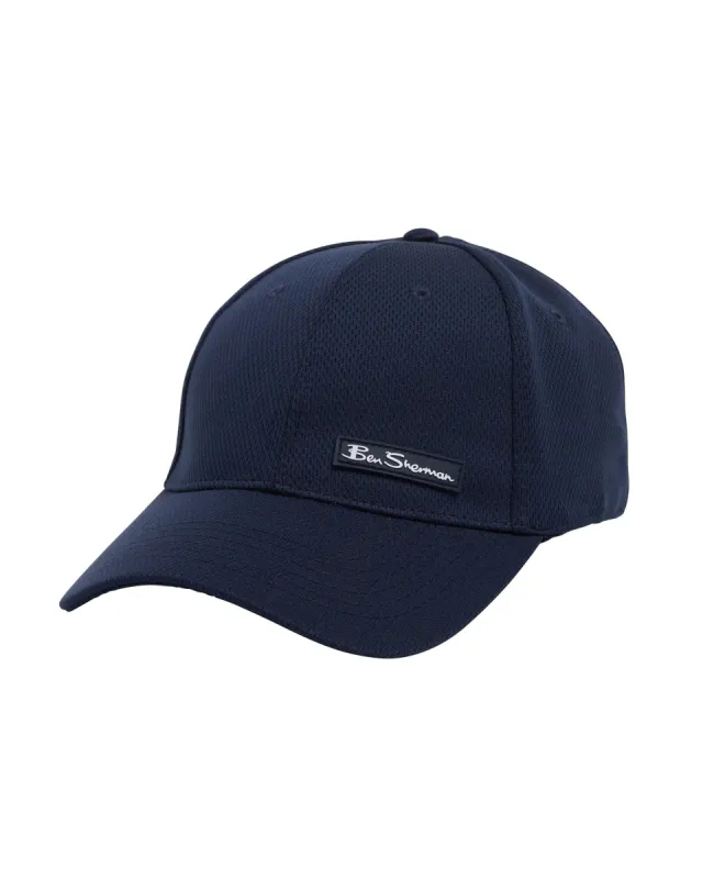 Patch Logo Mesh Sport Hat - Navy sold by Ben Sherman