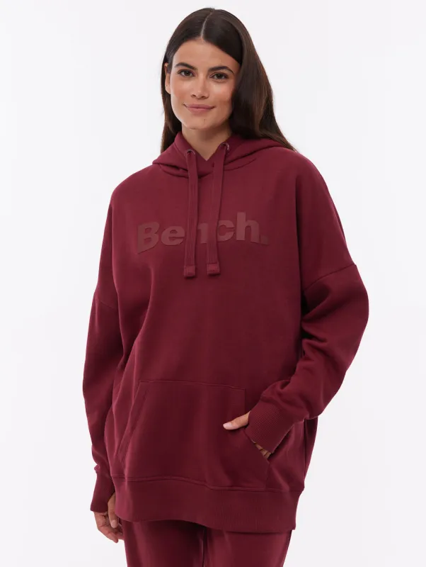 Linra Oversize Tonal Logo Hoodie - Red made by Bench