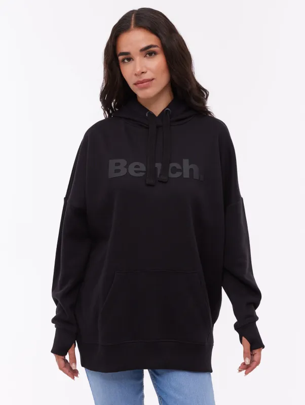 Linra Oversize Tonal Logo Hoodie - Black made by Bench