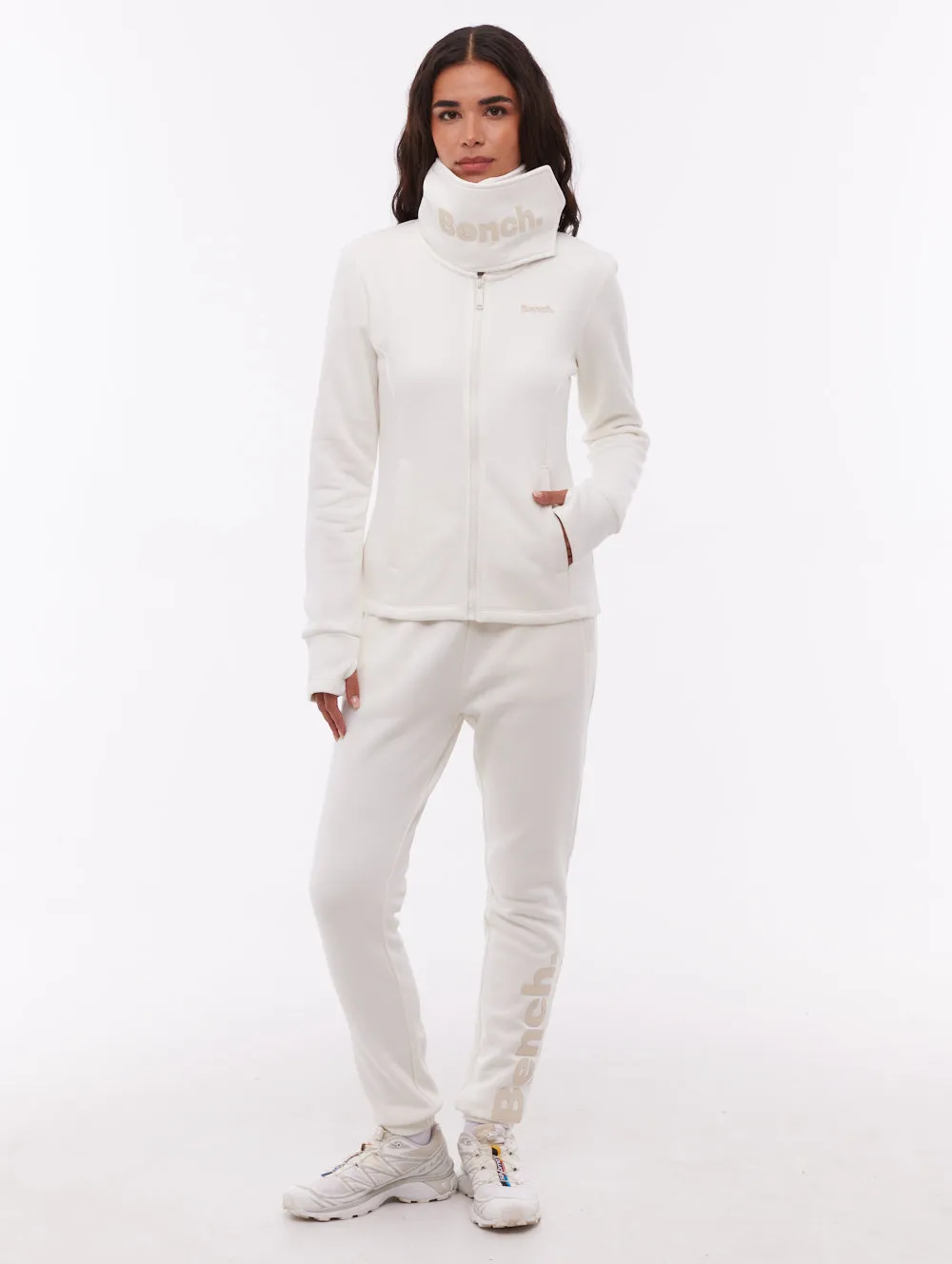 Annah Wrap Neck Zip-Up - White sold by Bench product image thumbnail 2