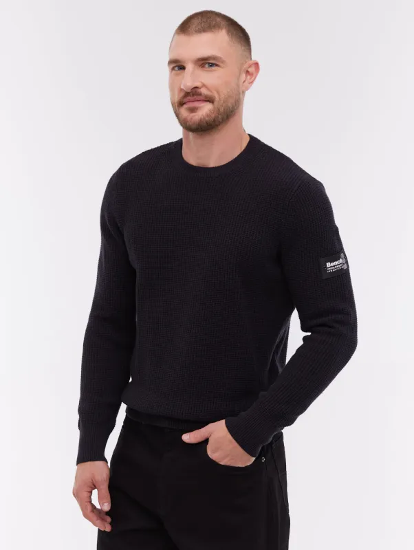 Falum Crew Neck Sweater - Black made by Bench