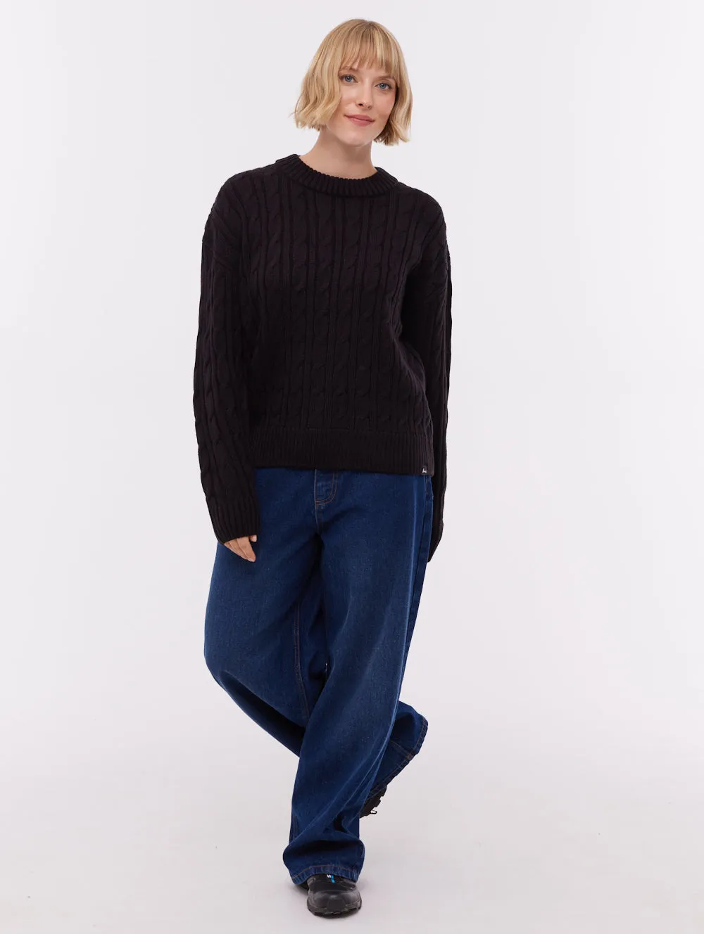 Chanice Cable Knit Sweater - Black sold by Bench product image thumbnail 2